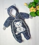 Демисезонный комбинезон на синтепоне для девочки Kid joy 240502 синий 56 - изображение 3