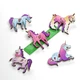 Набор деревянных значков на одежду, рюкзак или сумку от Lex Altern (Лошади-зомби, единорог, скелет, хеллоуин, гот, жуткий) пины из фанеры, брелок, брошь из дерева на подарок для детей или в день рождения - изображение 2