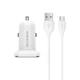 Зарядне автомобільне BOROFONE BZ12A Lasting (1USB 3A QC3.0) Micro USB Білий - изображение 1