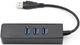 Адаптер Dynamode USB 3.0 - RJ45 Gigabit Lan с 3-х портовым хабом USB 3.0 (USB3.0-Type-A-RJ45-HUB3) - изображение 3