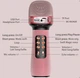 Беспроводной караоке микрофон для дуэта Wster WS898, USB, microSD, AUX, FM, Bluetooth, TWS, розовый - изображение 3