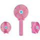 Портативний ручний вентилятор Memos handy mini fan рожевий зі складною ручкою - зображення 2