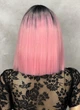 Парик LILY Ombre Pink каре розовый омбре, с имитацией кожи, термостойкое волокно - изображение 4