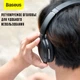 Беспроводные Bluetooth наушники BASEUS Encok Wireless headphone D02 Pro BT5.0, AUX Black (NGD02-C01) - изображение 3