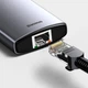 HUB адаптер USB BASEUS Type-C Metal Gleam Series 6-in-1 Multifunctional Docking Station 3USB, HDMI, Type-C, 100W PD, LAN переходник хаб (CAHUB-CW0G) - изображение 8