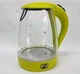 Електричний дисковий скляний чайник Promotech PM-810 green зелений - зображення 7