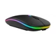 Беспроводная бесшумная мышь BauTech со светодиодной RGB подсветкой Bluetooth + 2.4 ГГц Черный (1009-788-00) - изображение 1