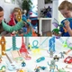 3D-ручка 3Doodler Start + трафареты + 16 метров биопластика (8 разных цветов) Blue - изображение 4