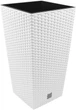Горшок для цветов Prosperplast RATO с вставкой высокий 2 в 1 Н-61 см белый (77950-449) - изображение 1