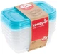 Комплект ємностей для СВЧ Keeeper Fredo Fresh 5х0.5л з блакитними кришками (KEE-672) - зображення 1