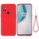 Силиконовый (TPU) чехол Deexe Silicone Case для OnePlus Nord N10 - Red - изображение 2