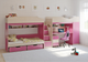 Триярусна ліжко KidsBunkBed K-087 венге світлий 1844×834×1660 мм - зображення 2