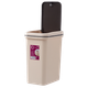 Мусорное ведро с крышкой MVM BIN-04 10L BEIGE (10 л) Бежевое - изображение 1