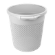 Кошик для сміття на 9л кругле MVM без кришки 245x250x250мм пластик сіра BIN-09 9L GRAY - зображення 3