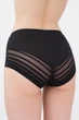 Жіночі труси сліпи з високою талією Giulia Allegra 2301/20 S Black, трусики з мікрофібри, з прозорими смужками - зображення 5
