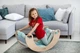 Детская кроватка-качалка Luna Toys Colorful с голубым матрасиком - изображение 1