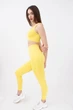 Спортивные бесшовные легинсы с высокой талией Giulia LEGGINGS ENERGY L/XL Yellow-illuminating, эластичные для фитнеса, для йоги и бега - изображение 4