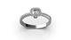 Каблучка Lunet Jewellery із білого золота, з діамантами 18 розмір 25301121 - изображение 2