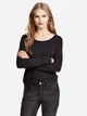 Лонгслив длинный женский H&M 0230027_02 XS Черный (LD2000000816104_2000000068916_KAY2000000816104_KZ2000000816104) - изображение 2