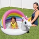 Бассейн Intex Единорог для малышей с надувным дном и козырьком от солнца 45 л (57113 NP) - изображение 3