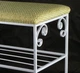 Комплект полка для обуви Ferrum Soft White Silver и вешалка настенная Ferrum Venice White Silver металлические кованые, обувница, в прихожую - зображення 3