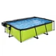 Бассейн каркасный Exit Toys EXIT 220 х 150 х 65 см / 1800 л Лайм прямоугольный с куполом + насос 20 Вт - изображение 2
