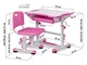 Комплект парта і стільчик Evo-Kids BD-08 стільниця біла / колір рожевий BD-08 PN - зображення 3