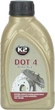 Жидкость тормозная K2 TURBO DOT 4 BRAKE FLUID 0.5 л T1041 (K20066) - изображение 1