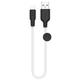 Дата кабель Hoco X21 Plus Silicone Lightning Cable (0.25m) Black / White - зображення 1