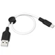 Дата кабель Hoco X21 Plus Silicone MicroUSB Cable (0.25m Черный / Белый - зображення 2