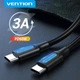 Кабель Type-C-Type-C Vention TPE Round PD 60W 3A 480Mbps 0.5m Black (COSBD) - зображення 5