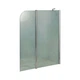 Шторка стеклянная для ванны двухсекционная распашная 142x119.5см LIDZ Brama стекло матовое 6мм профиль хром LBSS120140RCRMFR - изображение 1