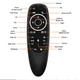 Аэромышь ITM Air Mouse G10S Pro с гироскопом и микрофоном + подсветка Черный - изображение 6