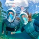 Маска для снорклинга и подводного плавания (дайвинга) Easybreath Tribord Размер L/XL (Голубой) - изображение 7