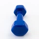 Гантель для фитнеса виниловая цельная (неразборная) OSPORT Profi 3 кг (FI-0105-3) Синий - изображение 2