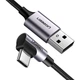 Кабель Ugreen US284 USB - Type-C Cable Angled Alum. Braid 1.5м (Black) - зображення 4