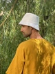 Льняная панама натуральный лен мужская цвет белая - linen island (132100) - изображение 4