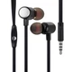 Дротові навушники 3.5mm Deepbass D-156 вакумні з мікрофоном 1.2m Black - зображення 1