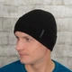 Мужская вязаная шапка КАНТА Fashion Hat на флисе 50-60 Черный (MC-114) - изображение 1
