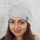Женская вязаная шапка КАНТА Fashion Hat размер универсальный 50-60 Светло-Серый (OC-476) - изображение 2