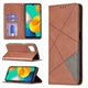 Чехол-книжка с кармашками UniCase Geometric Pattern для Samsung Galaxy M32 (M325) - Coffee - изображение 1