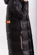 Стильный зимний длинный женский пуховик с капюшоном Yimosis 1390 L черный 13903 - изображение 4