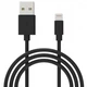 Дата кабель USB 2.0 AM to Lightning 1.0m Cu, 2.1А, Black Grand-X (PL01B) - зображення 1