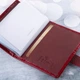 Шкіряна візитниця KAFA з блокуванням RFID-сигналів, червона (M2-21/1) - зображення 2