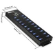 Smartdelux usb хаб 20 портів 2.0 120 Ватт Black - зображення 2