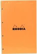 Блокнот Rhodia Pad №120 A4+ Rainbow помаранчевий в клітинку різнокольорові аркуші - изображение 1