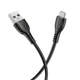 Кабель USB Borofone BX51, USB to MicroUSB, 2.4А, 1m, чорний - зображення 1