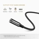 Переходник адаптер Ugreen Type-C male to 3.5 mm female 10 cm 70858 Black Braided - изображение 2