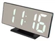 Электронные настольные зеркальные LED часы UKC DS-3618L Черные подсветка Белая - изображение 1