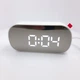 Электронные настольные зеркальные LED часы UKC DT-6506 Белые подсветка белая - изображение 1